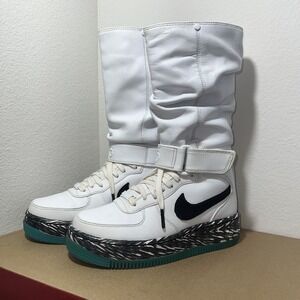 🔥Nike Air Force 1‎ Upstep Warrior N7 Women's Size 5 White Turquoise 873308-103